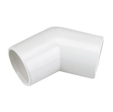 Overflow Pipe White Drain 45 Degree Elbow 21.5mm 3/4