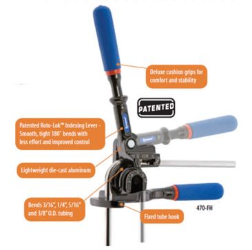 Imperial 470-Fh Triple Head 180 Degree Copper Tube Pipe Bender With RotoLok Q045