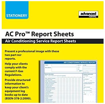 Air Conditioning Service Report Pad AC Pro