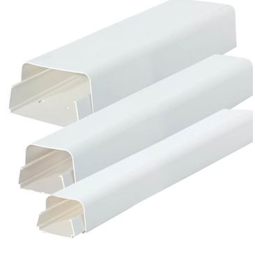 Sauermann White Plastic Trunking 110mm x 75mm x 2m