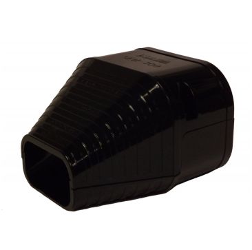 100mm Duct End Slimduct Trunking Black