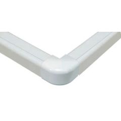White Plastic Trunking Sauermann 80 x 60 External Elbow