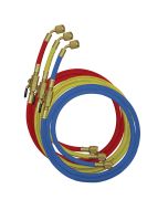 Mastercool 90262-36 Set of 3-90cm Standard Hose 1/4 - 1/4 Manual Shut-Off