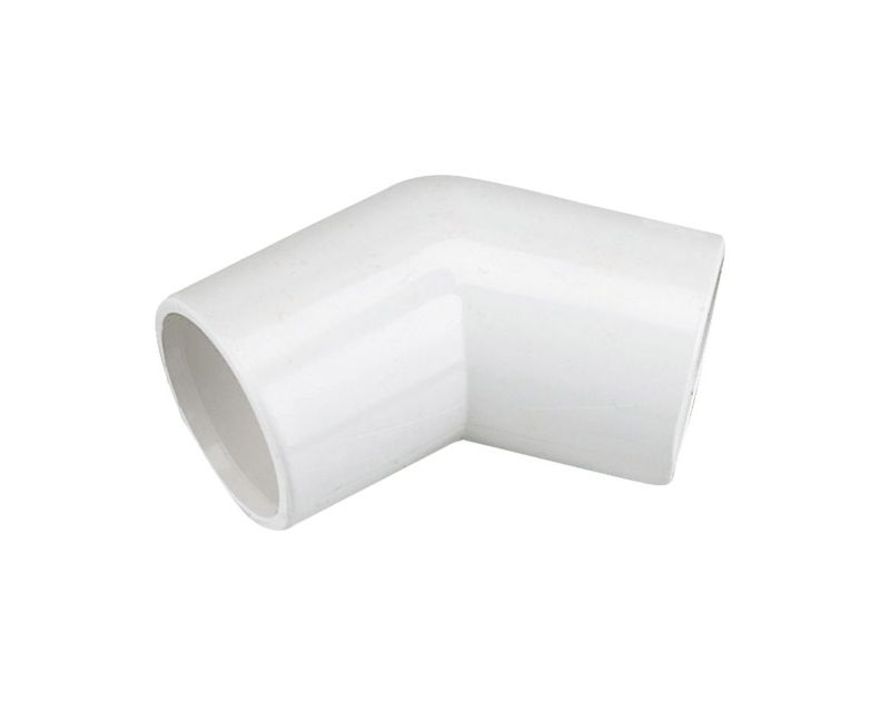 Overflow Pipe White Drain 45 Degree Elbow 21.5mm 3/4