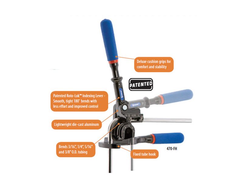 Imperial 470-Fh Triple Head 180 Degree Copper Tube Pipe Bender With RotoLok Q045