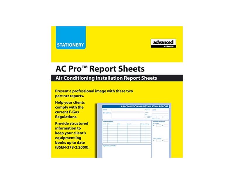 Air Conditioning Installation Report Pad AC Pro