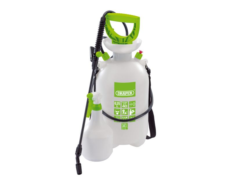 Draper 82464 Pressure Sprayer (6.25ltr) with Mini Sprayer (900ml)