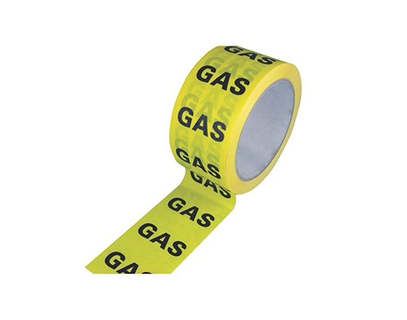 Gas Pipe identification self adhesive tape for marking and labelling pipework