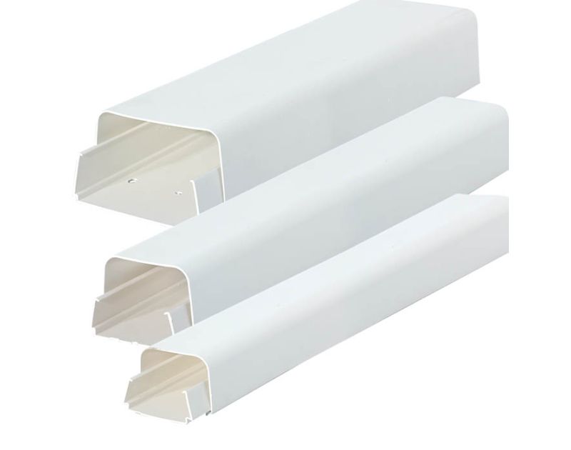 Sauermann White Plastic Trunking 110mm x 75mm x 2m