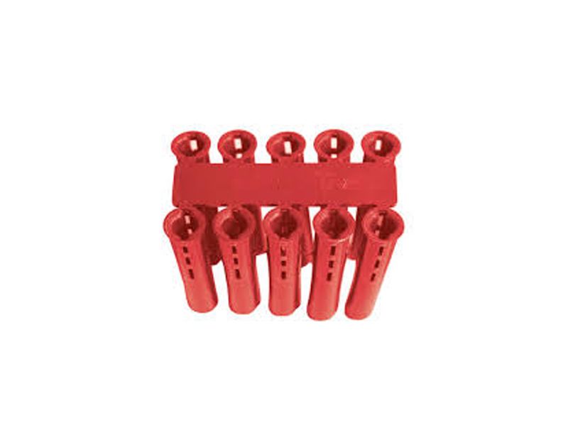 Red Plastic Wall Plug 5mm Box of 100