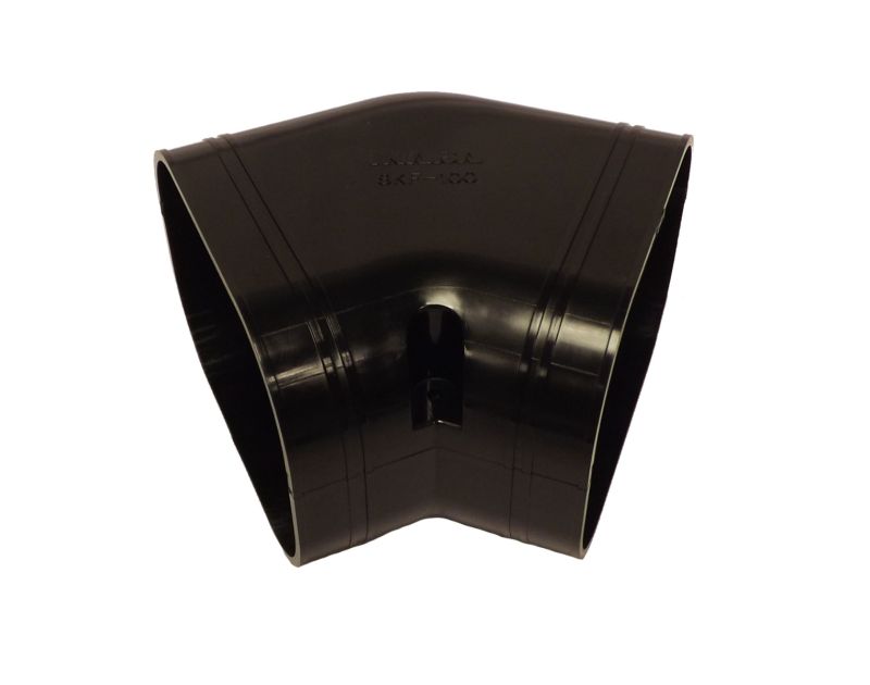 75mm 45 degree Flat Bend Slimduct Trunking Black