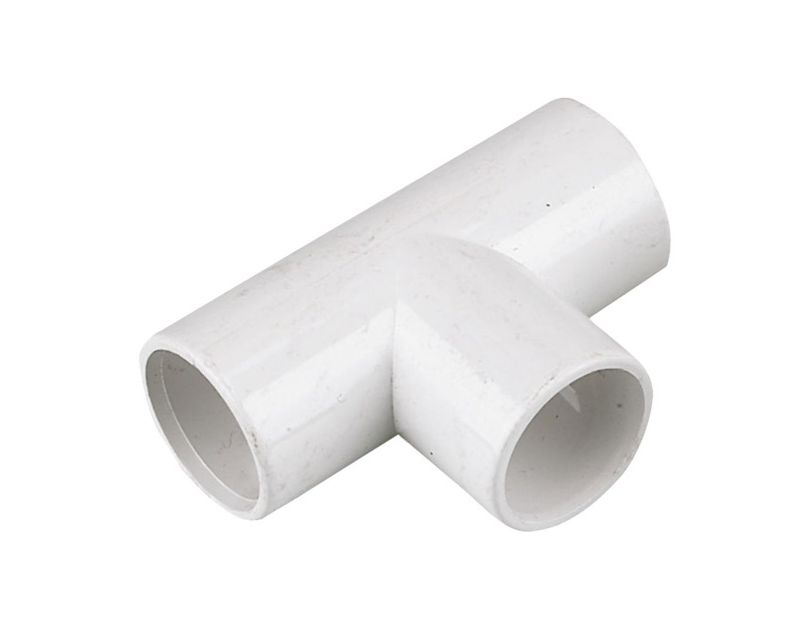 Overflow Pipe White Drain Tee 21.5mm 3/4